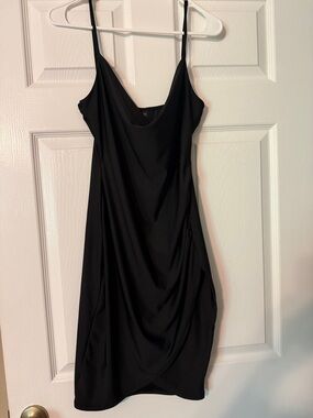 Windsor Black Cowl Neck Mini Slip Dress